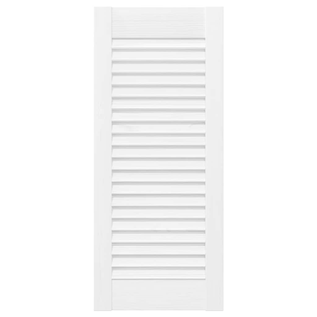 vidaXL Uși de dulap design cu lavră 2 buc Alb 69x29,5 cm