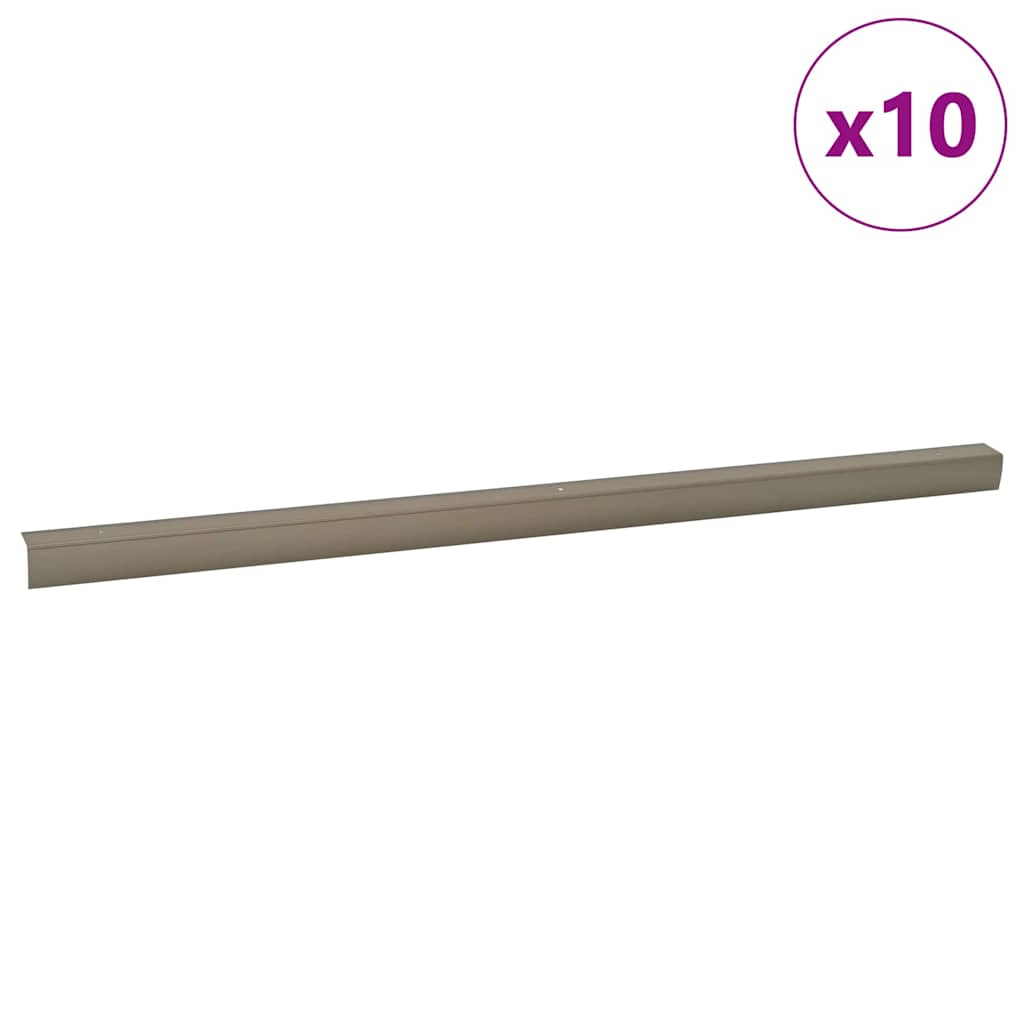 vidaXL Profile pentru marginea treptelor 10 pcs Șampanie 67 cm