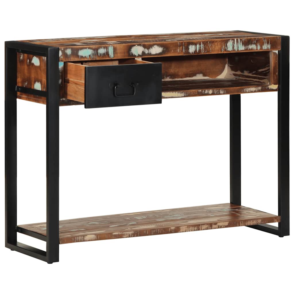 vidaXL Consolă multicoloră 100x35x75 cm lemn masiv recuperat vidaXL Consolă multicoloră 100x35x75 cm lemn masiv recuperat