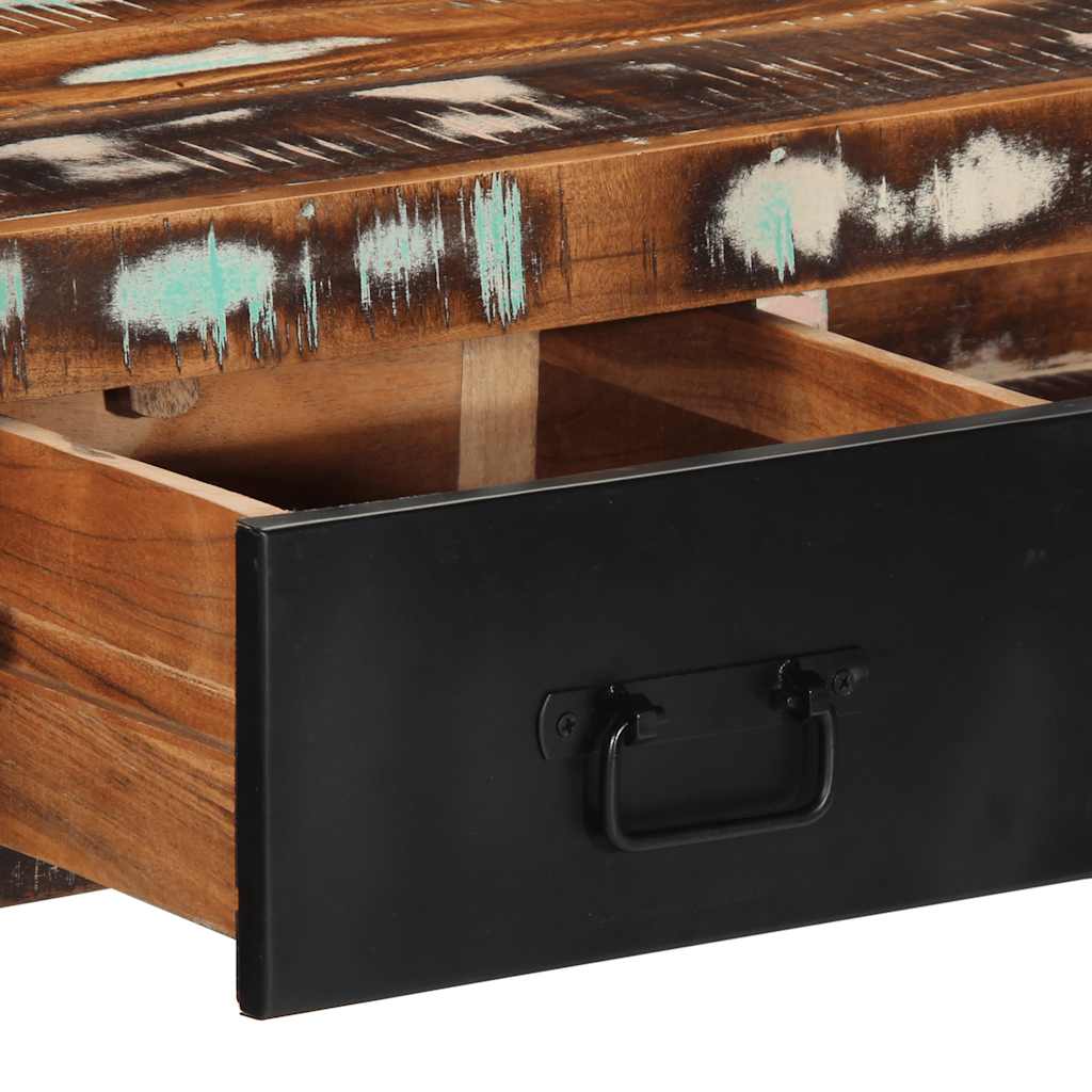vidaXL Consolă multicoloră 100x35x75 cm lemn masiv recuperat vidaXL Consolă multicoloră 100x35x75 cm lemn masiv recuperat