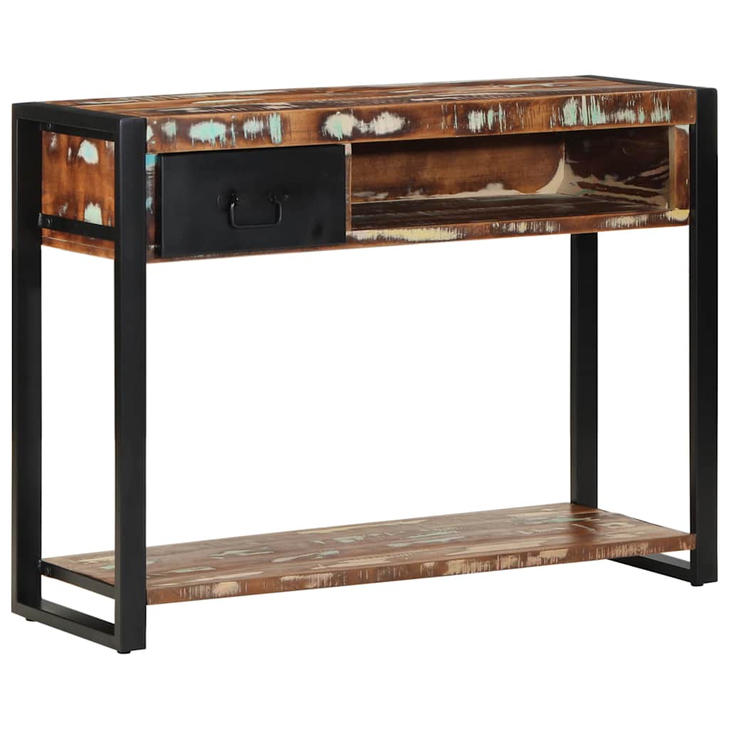 vidaXL Consolă multicoloră 100x35x75 cm lemn masiv recuperat vidaXL Consolă multicoloră 100x35x75 cm lemn masiv recuperat
