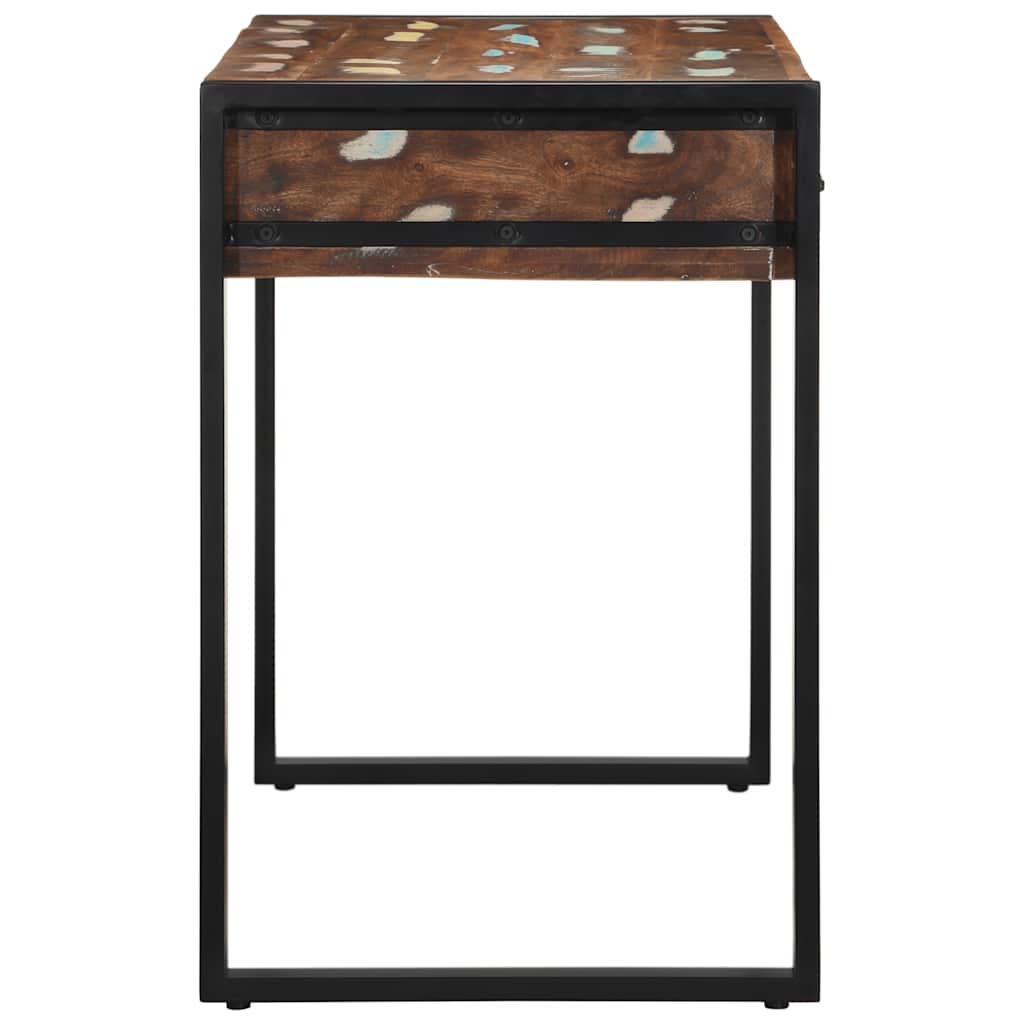 vidaXL Birou multicolor 100x50x75 cm lemn masiv recuperat
