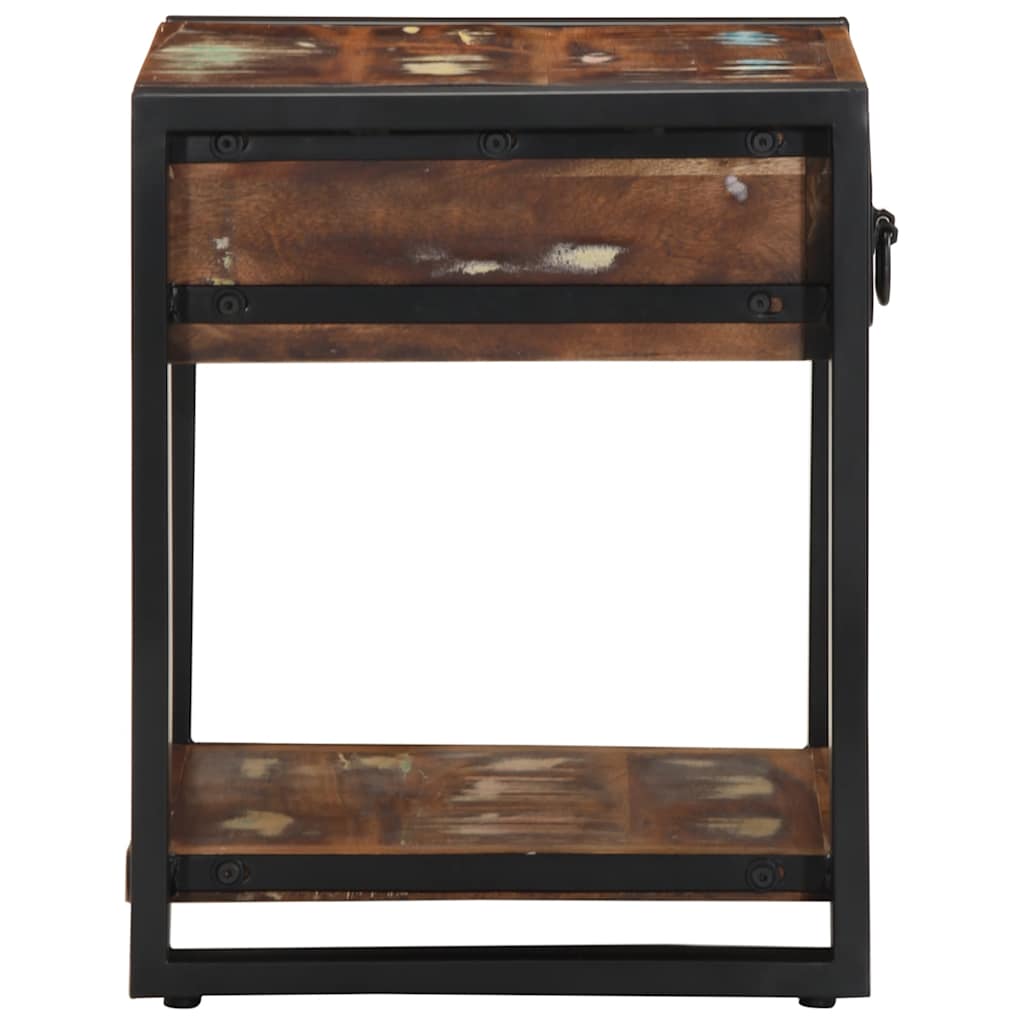 vidaXL Masă laterală multicoloră 40x40x50 cm lemn masiv recuperat vidaXL Masă laterală multicoloră 40x40x50 cm lemn masiv recuperat