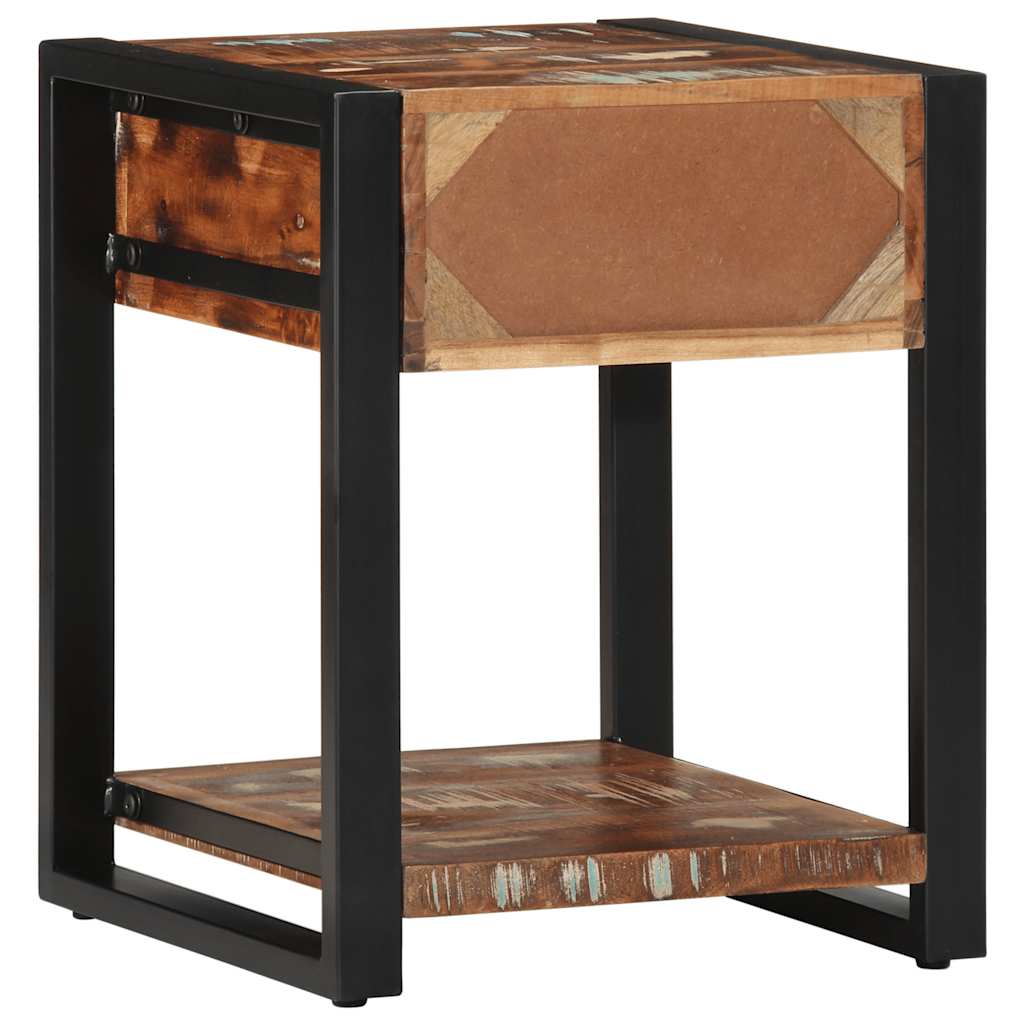 vidaXL Masă laterală multicoloră 40x40x50 cm lemn masiv recuperat vidaXL Masă laterală multicoloră 40x40x50 cm lemn masiv recuperat