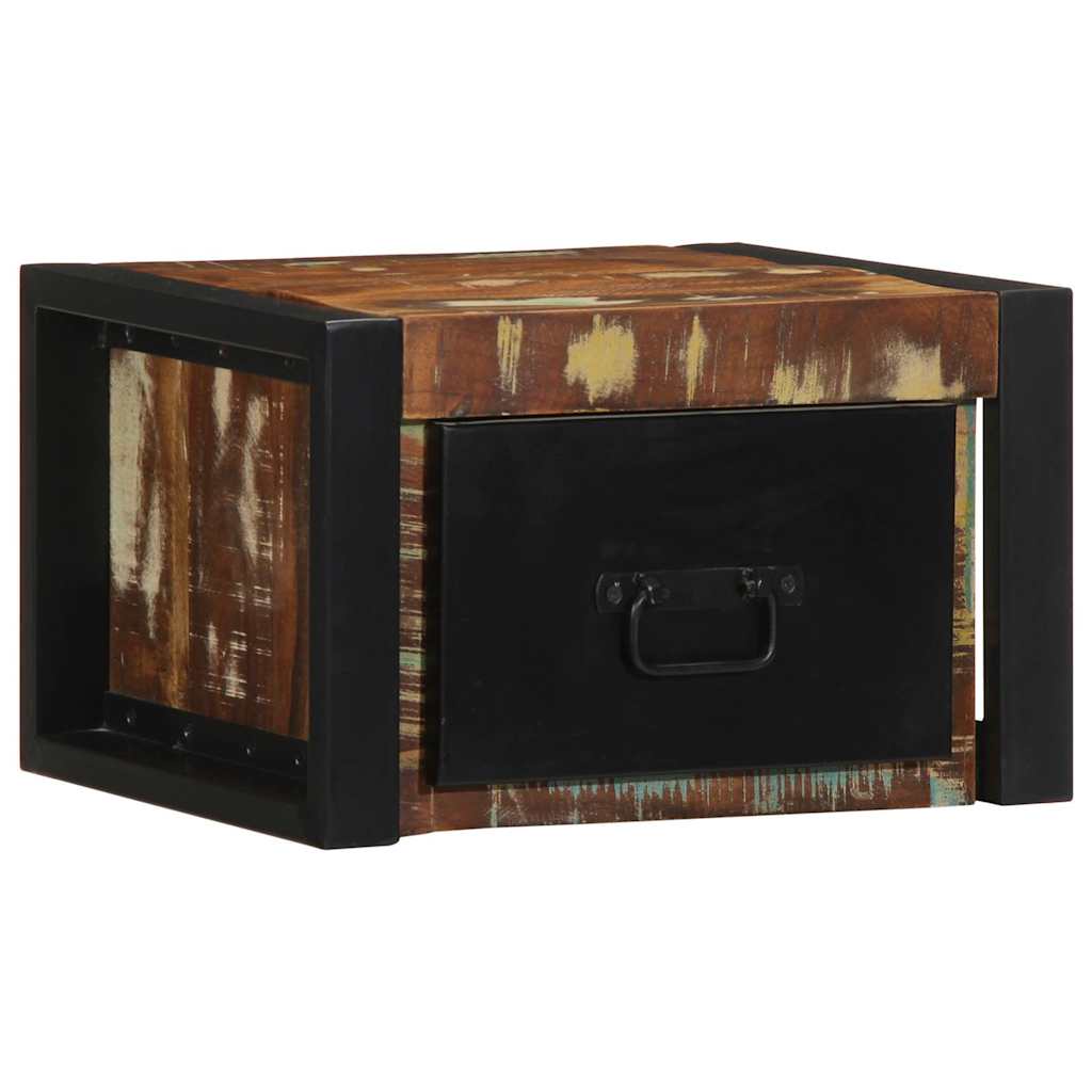 vidaXL Noptiera multicolor 40x35x25 cm lemn masiv recuperat