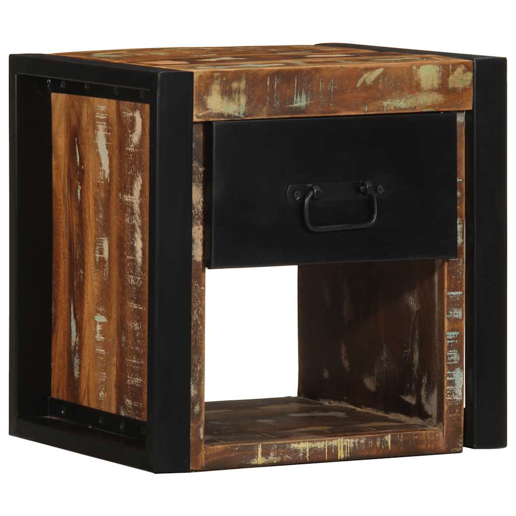 vidaXL Noptiera multicolor 40x35x40 cm lemn masiv recuperat