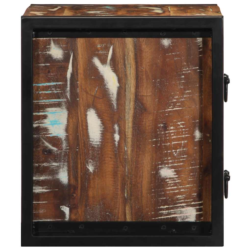 vidaXL Noptiera multicolor 40x35x40 cm lemn masiv recuperat