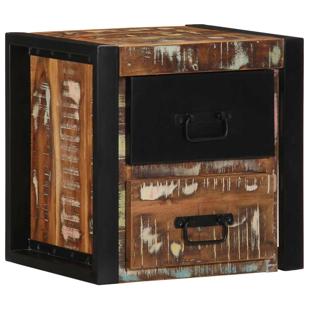 vidaXL Noptiere 2 buc multicolore 40x35x40 cm lemn masiv recuperat