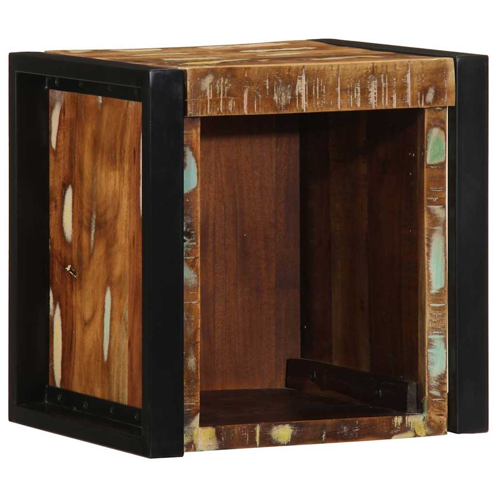 vidaXL Noptiera multicolor 40x35x40 cm lemn masiv recuperat