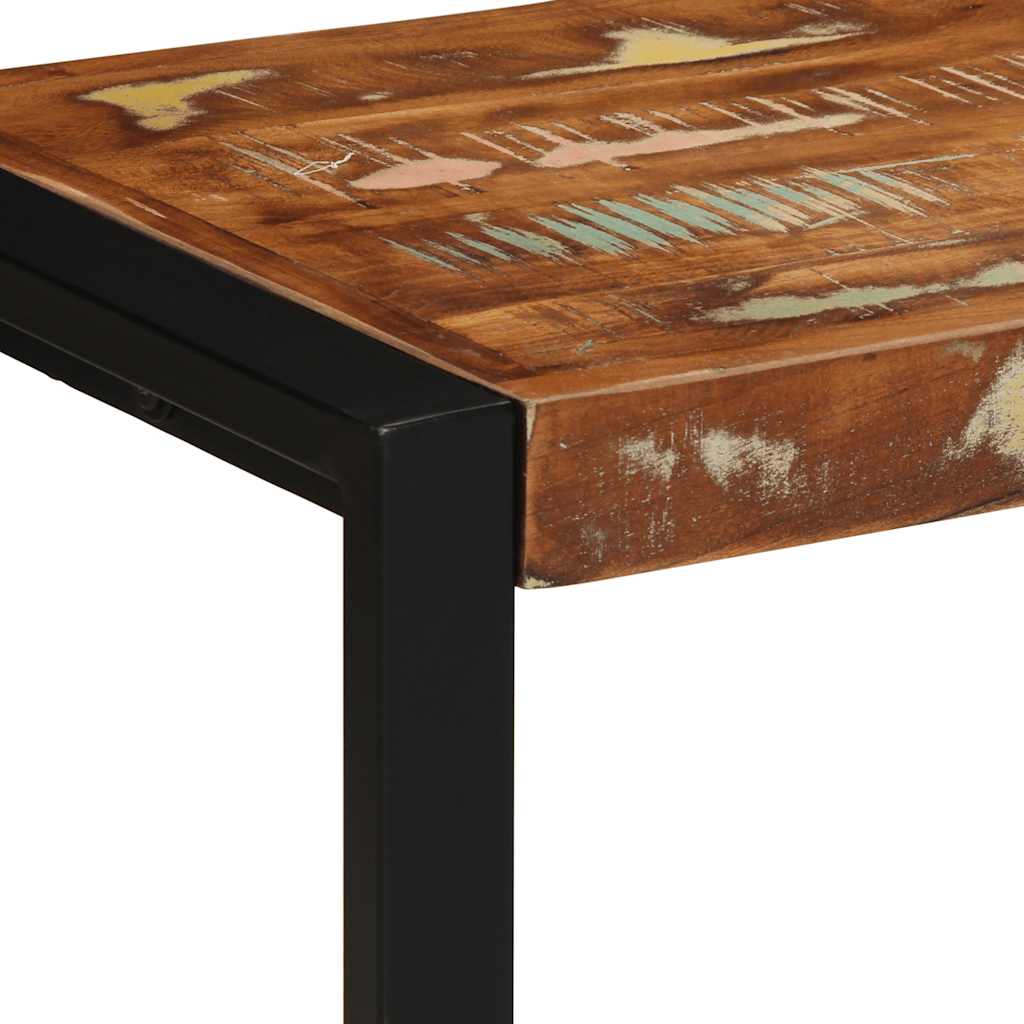 vidaXL Bancă multicoloră 80x35x45 cm lemn masiv recuperat