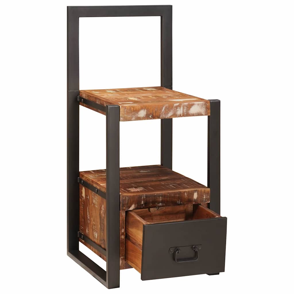 vidaXL Suport pentru Haine cu sertar Multicolour Lemn masiv recuperat