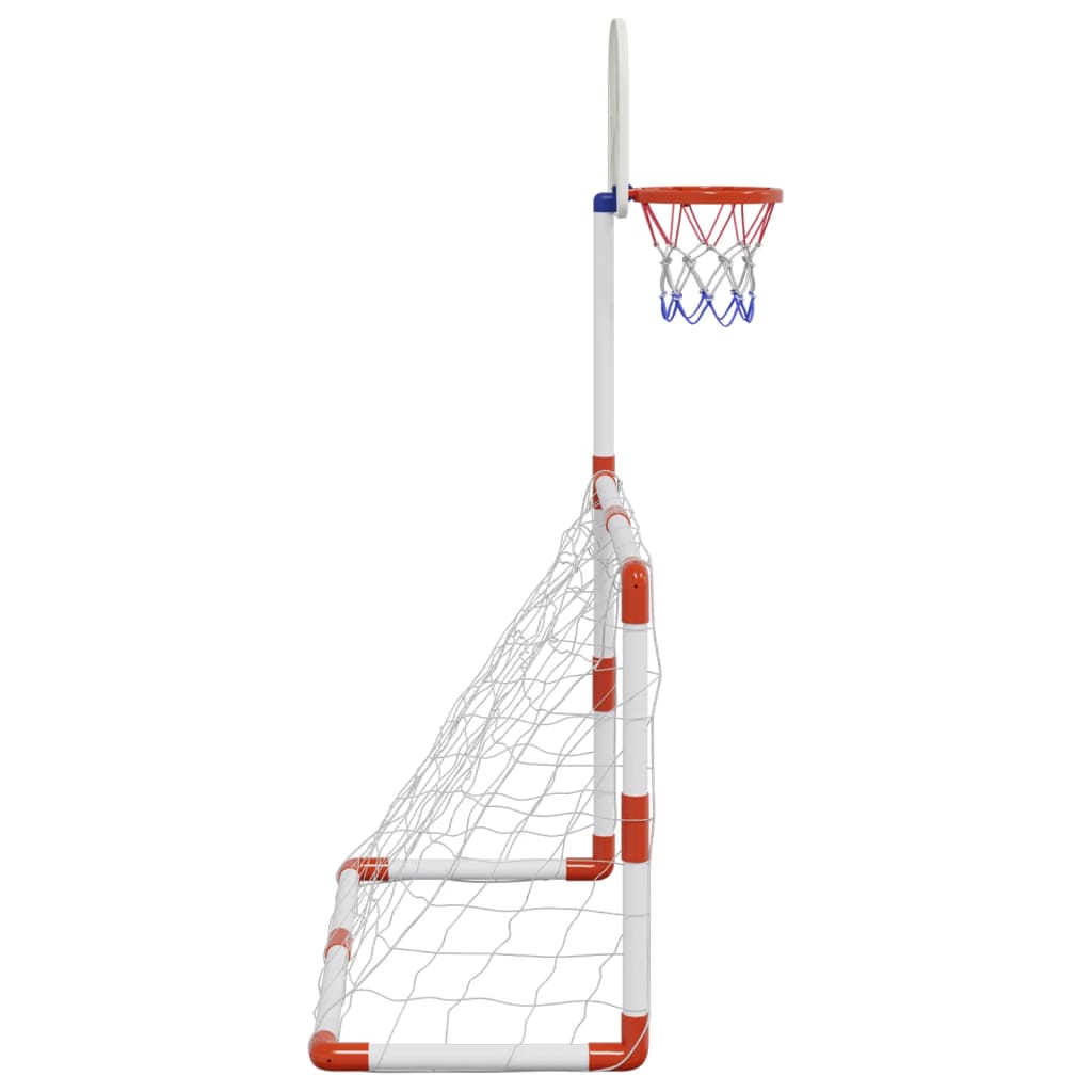 vidaXL Set fotbal și baschet pentru copii cu mingi, 98x50x70 cm