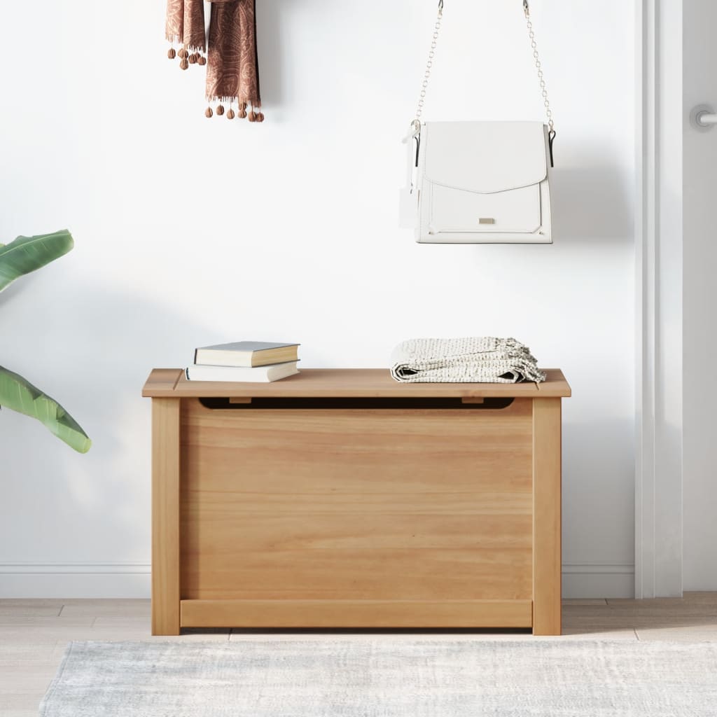 vidaXL Cutie depozitare cu capac "Panama", 79x42x46 cm, lemn masiv pin