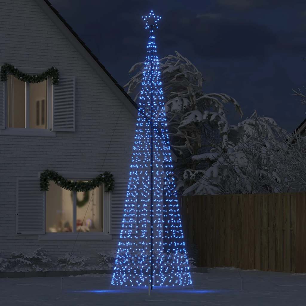 vidaXL Pom de Crăciun LED-uri cu vârfuri 1534 LED-uri Albastru 500 cm vidaXL Pom de Crăciun LED-uri cu vârfuri 1534 LED-uri Albastru 500 cm