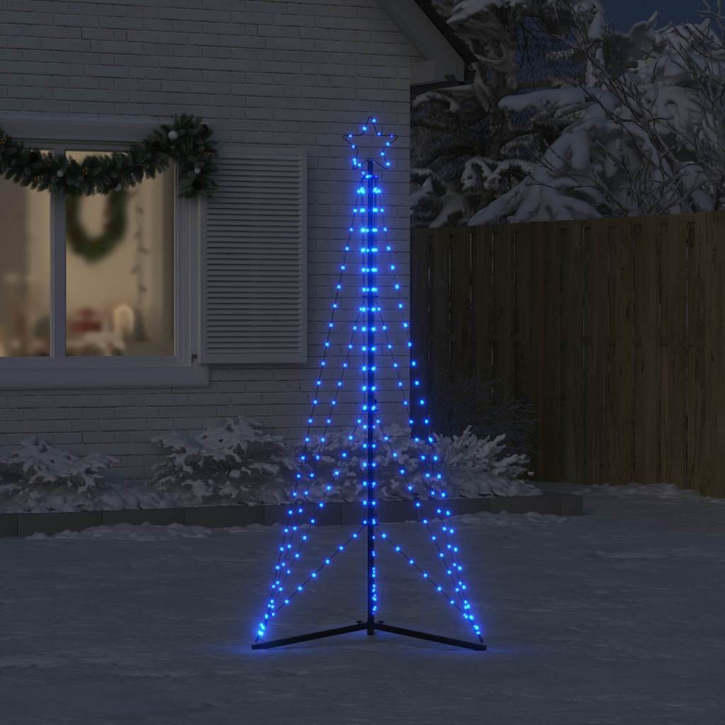 vidaXL Pom de Crăciun LED 363 LED-uri Albastru 182 cm