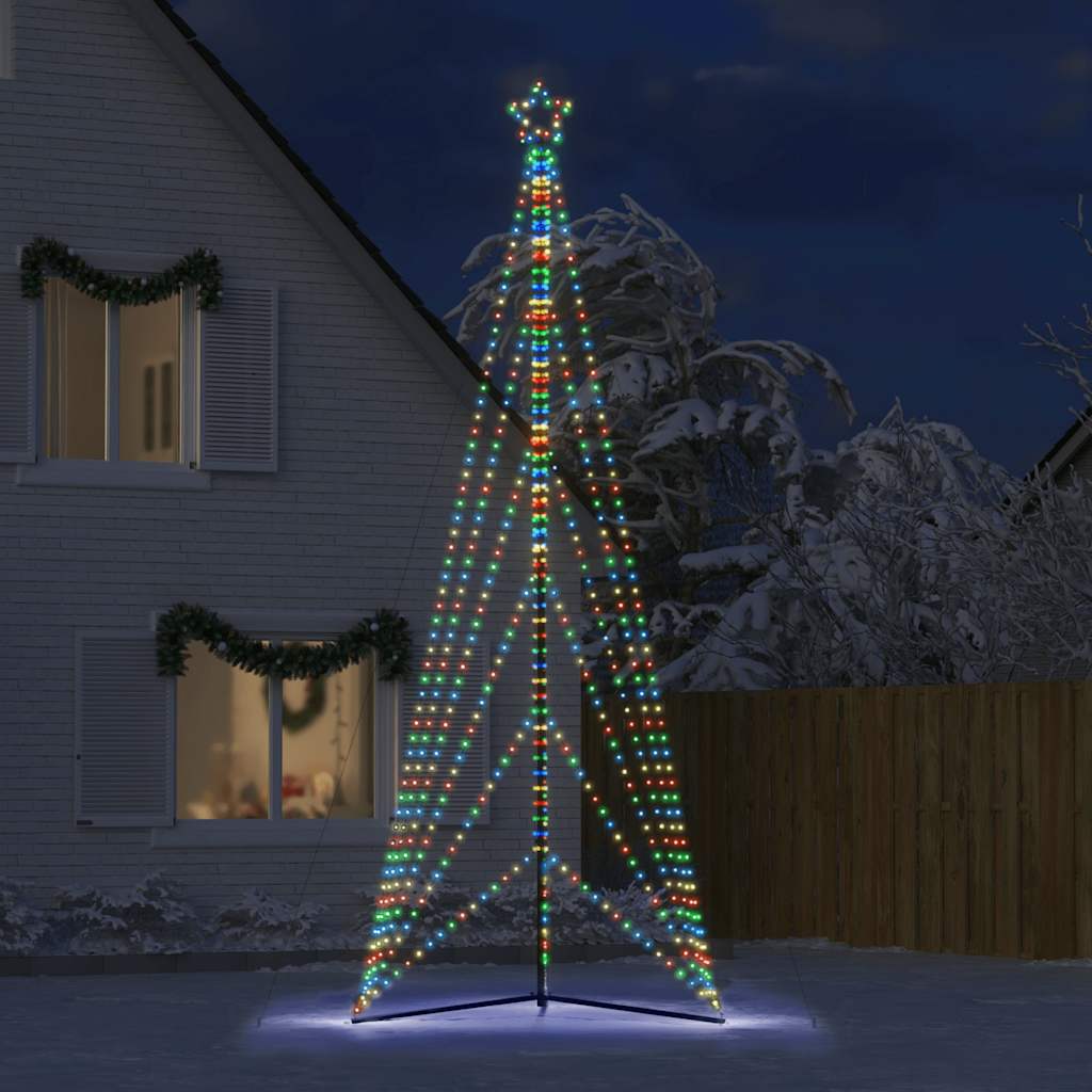 vidaXL Pom de Crăciun LED 861 LED-uri colorate 478 cm