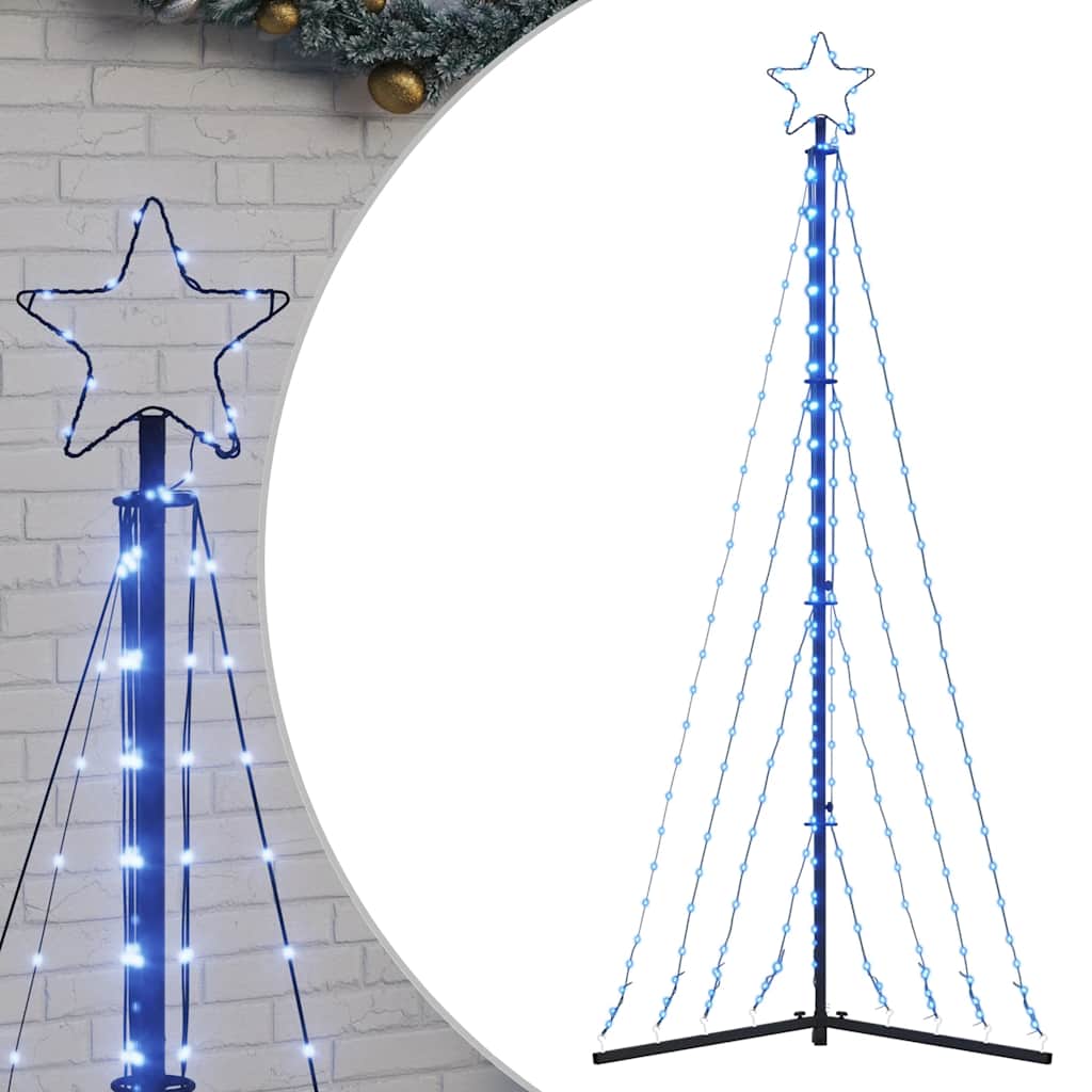vidaXL Pom de Crăciun LED 339 LED-uri Albastru 187 cm vidaXL Pom de Crăciun LED 339 LED-uri Albastru 187 cm