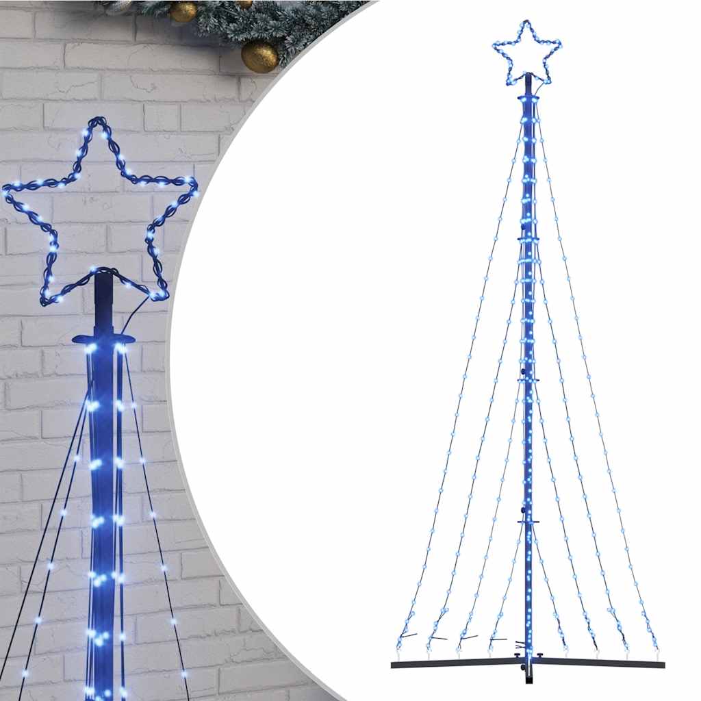 vidaXL Pom de Crăciun LED 447 LED-uri Albastru 249 cm vidaXL Pom de Crăciun LED 447 LED-uri Albastru 249 cm