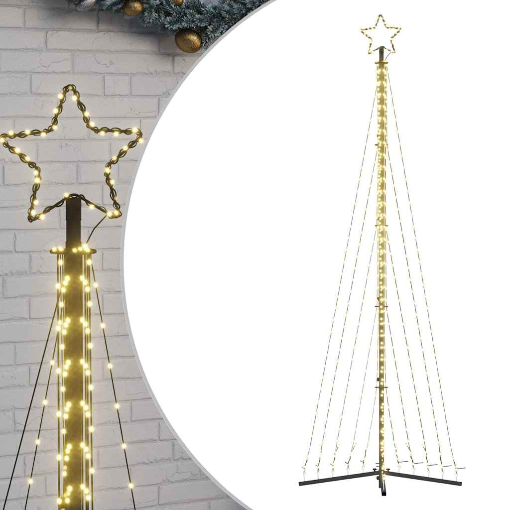 vidaXL Pom de Crăciun LED 495 LED-uri Alb Cald 300,5 cm