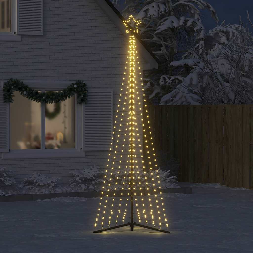 vidaXL Pom de Crăciun LED 495 LED-uri Alb Cald 300,5 cm