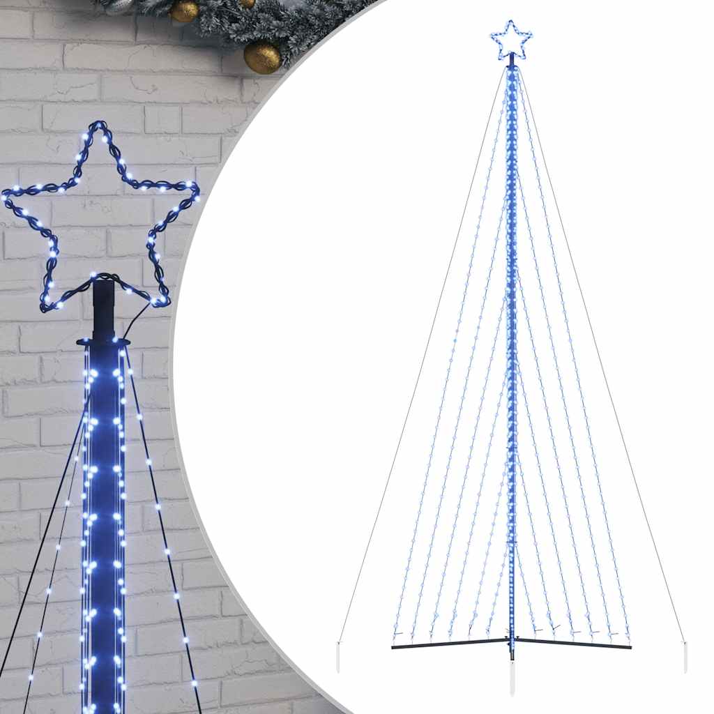 vidaXL Pom de Crăciun LED 789 LED-uri Albastru 476 cm