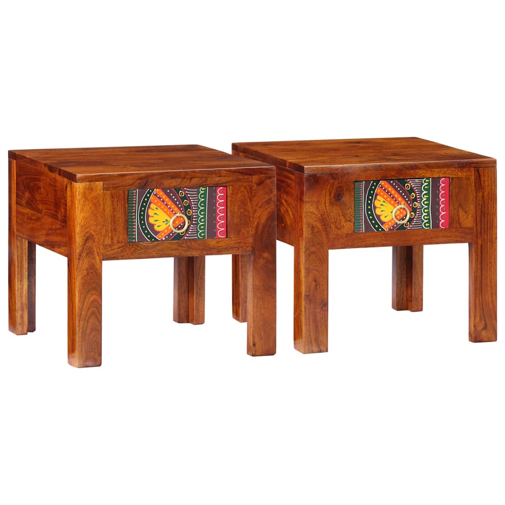 vidaXL Noptiera 2 buc 40x40x36 cm lemn masiv de salcam vidaXL Noptiera 2 buc 40x40x36 cm lemn masiv de salcam