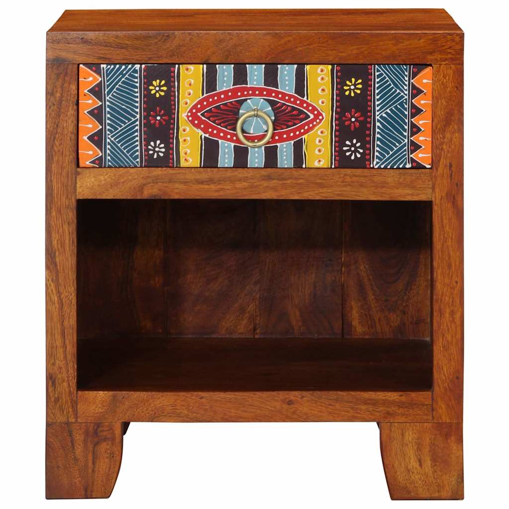 vidaXL Noptiera 2 buc 40x35x45 cm lemn masiv de salcam