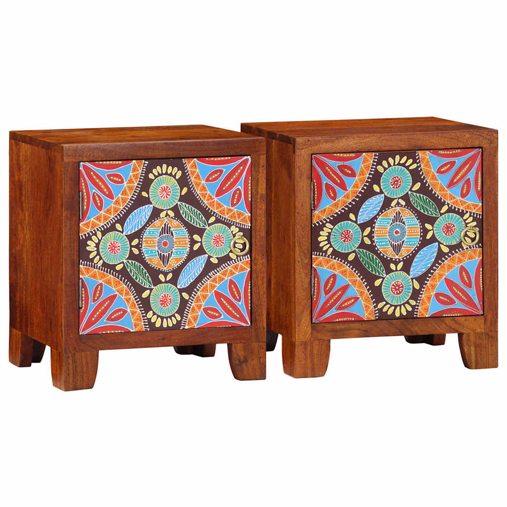 vidaXL Noptiera 2 buc 40x30x45 cm lemn masiv de salcam vidaXL Noptiera 2 buc 40x30x45 cm lemn masiv de salcam