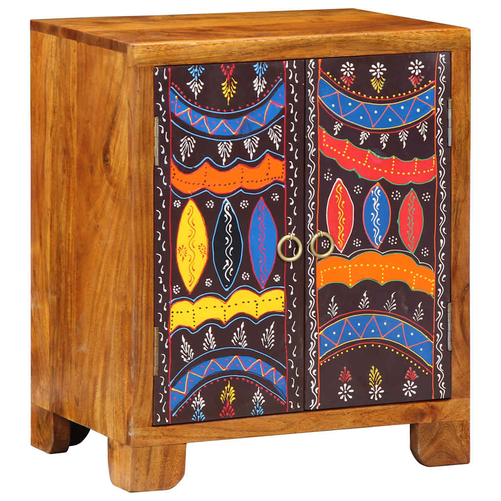 vidaXL Bufetă multicolor 50x35x60 din lemn masiv de salcâm