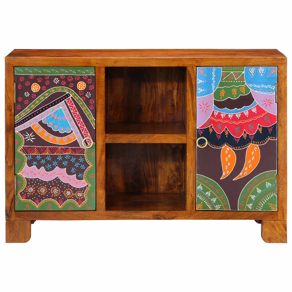 vidaXL Bufetă multicolor 90x35x60 din lemn masiv de salcâm