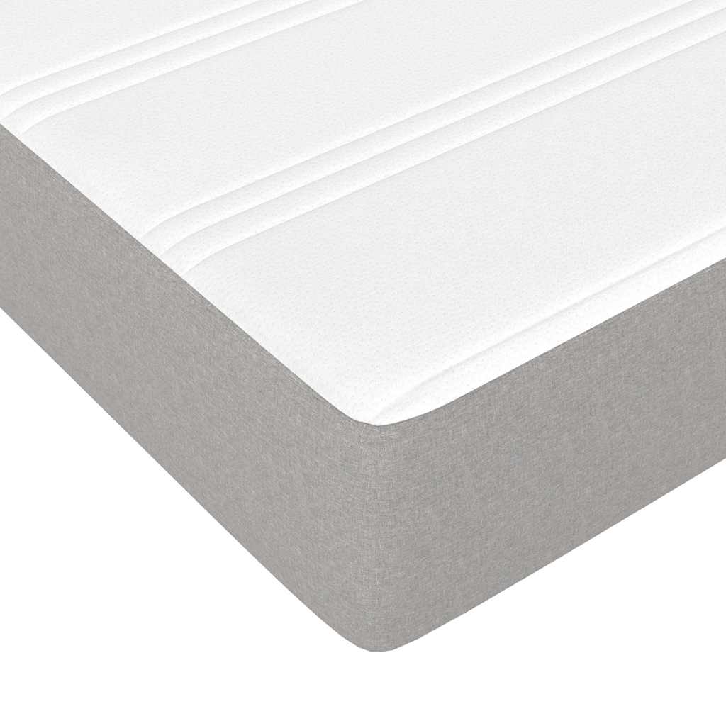 vidaXL Saltea cu arcuri buzunar de copii, gri deschis 80x160 cm textil vidaXL Saltea cu arcuri buzunar de copii, gri deschis 80x160 cm textil