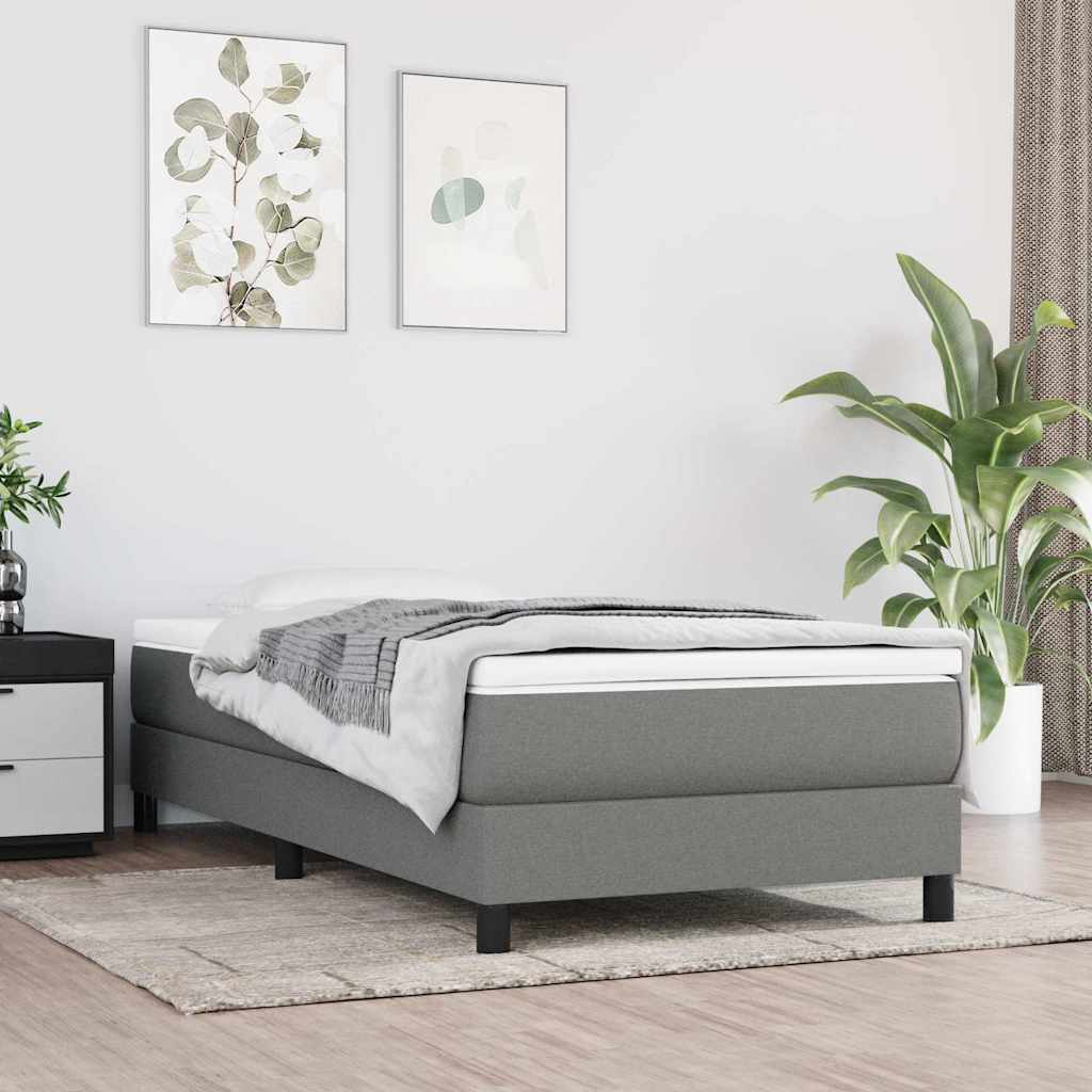 vidaXL Saltea cu arcuri buzunar de copii, gri închis 80x160 cm textil vidaXL Saltea cu arcuri buzunar de copii, gri închis 80x160 cm textil