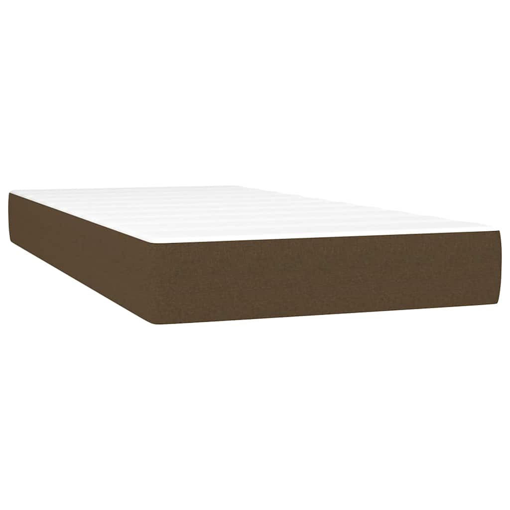 vidaXL Saltea cu arcuri buzunar de copii, maro închis 80x160 cm textil vidaXL Saltea cu arcuri buzunar de copii, maro închis 80x160 cm textil