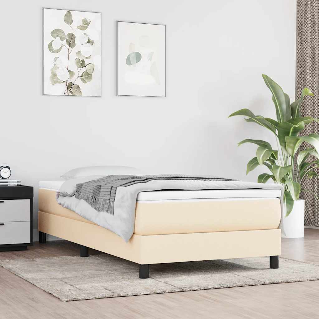 vidaXL Saltea cu arcuri buzunar de copii, crem 80x160 cm textil vidaXL Saltea cu arcuri buzunar de copii, crem 80x160 cm textil