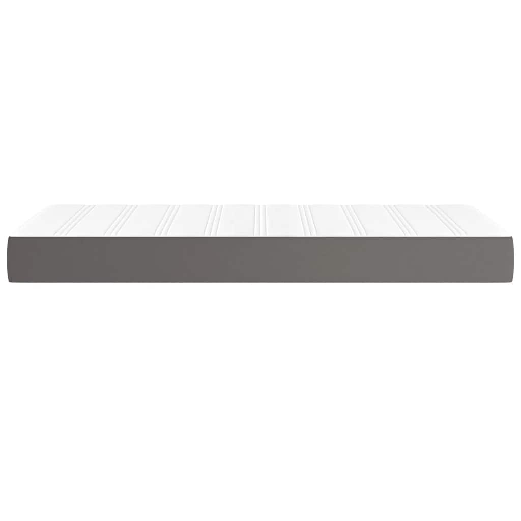 vidaXL Saltea cu arcuri buzunar copii gri 80x160 cm piele artificială vidaXL Saltea cu arcuri buzunar copii gri 80x160 cm piele artificială