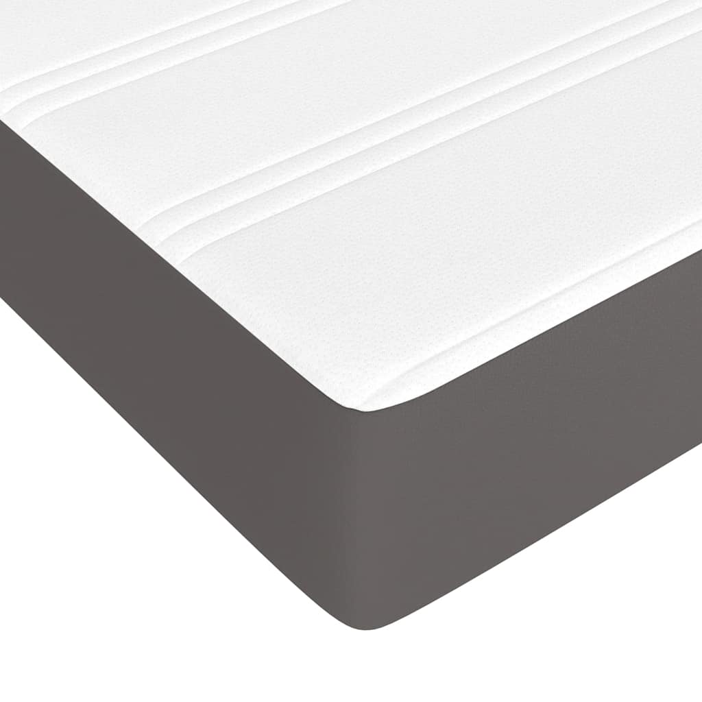 vidaXL Saltea cu arcuri buzunar copii gri 80x160 cm piele artificială vidaXL Saltea cu arcuri buzunar copii gri 80x160 cm piele artificială