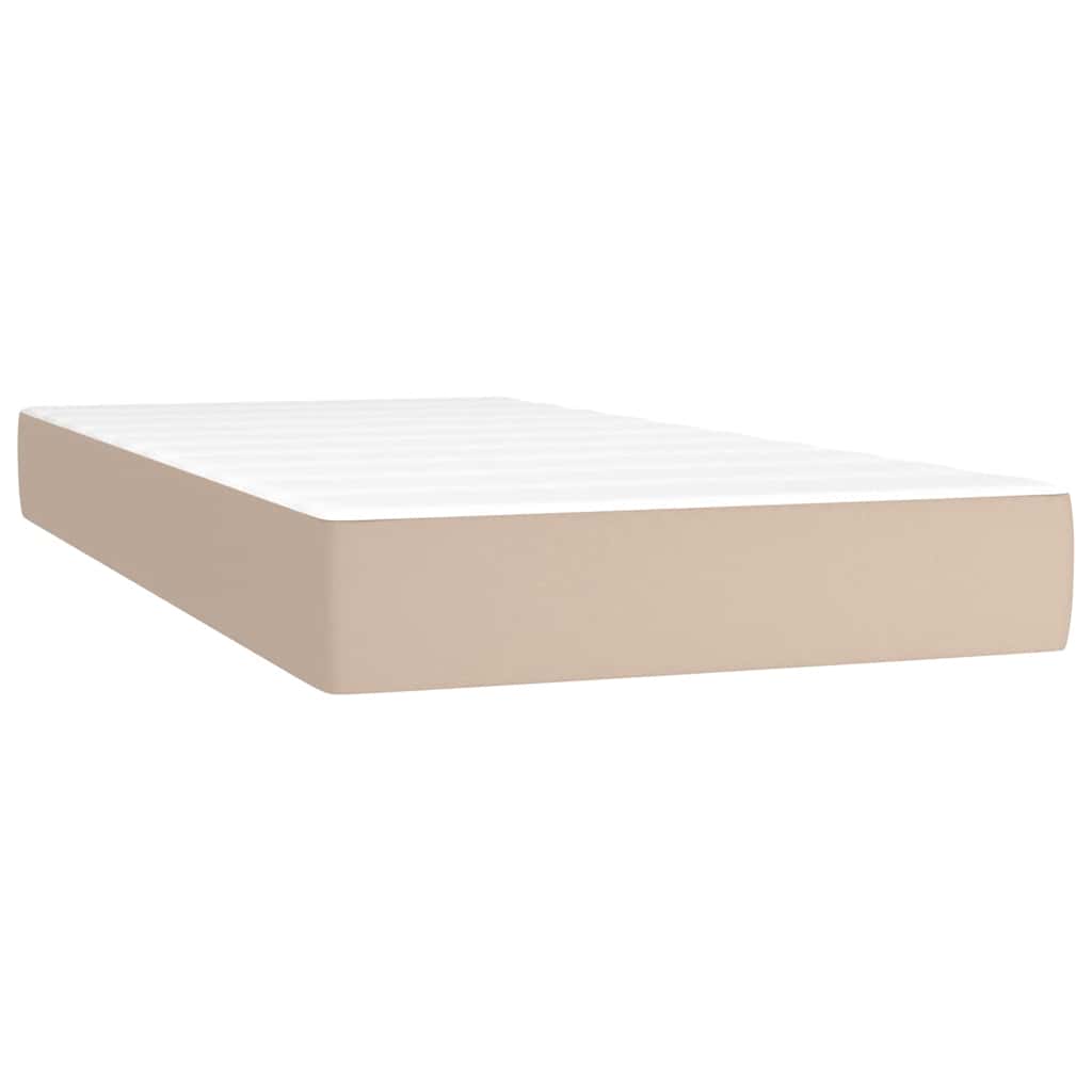 vidaXL Saltea cu arcuri buzunar copii cappuccino 80x160 cm piele eco. vidaXL Saltea cu arcuri buzunar copii cappuccino 80x160 cm piele eco.