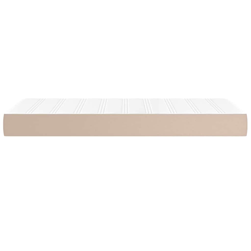 vidaXL Saltea cu arcuri buzunar copii cappuccino 80x160 cm piele eco. vidaXL Saltea cu arcuri buzunar copii cappuccino 80x160 cm piele eco.