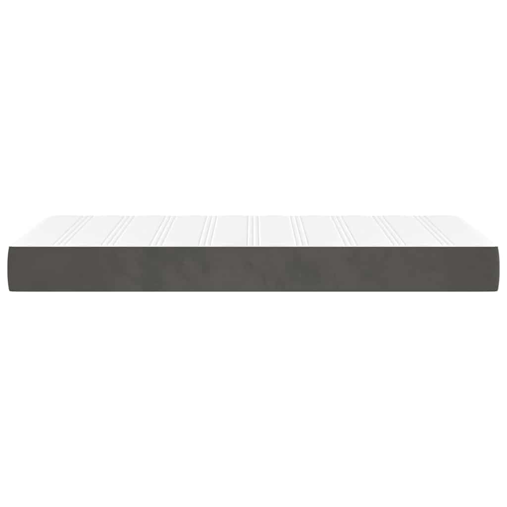 vidaXL Saltea cu arcuri buzunar de copii, gri închis 80x160 cm catifea vidaXL Saltea cu arcuri buzunar de copii, gri închis 80x160 cm catifea