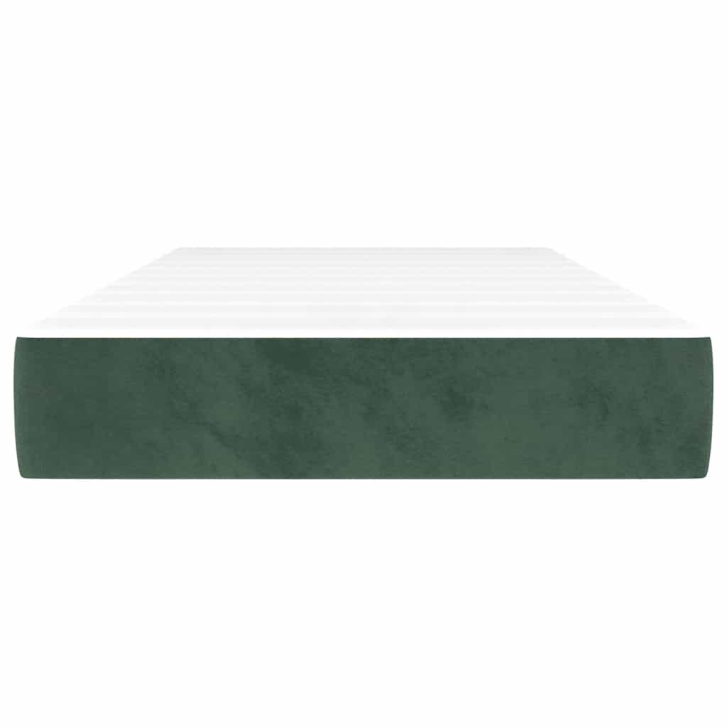 vidaXL Saltea cu arcuri buzunar copii, verde închis 80x160 cm catifea vidaXL Saltea cu arcuri buzunar copii, verde închis 80x160 cm catifea