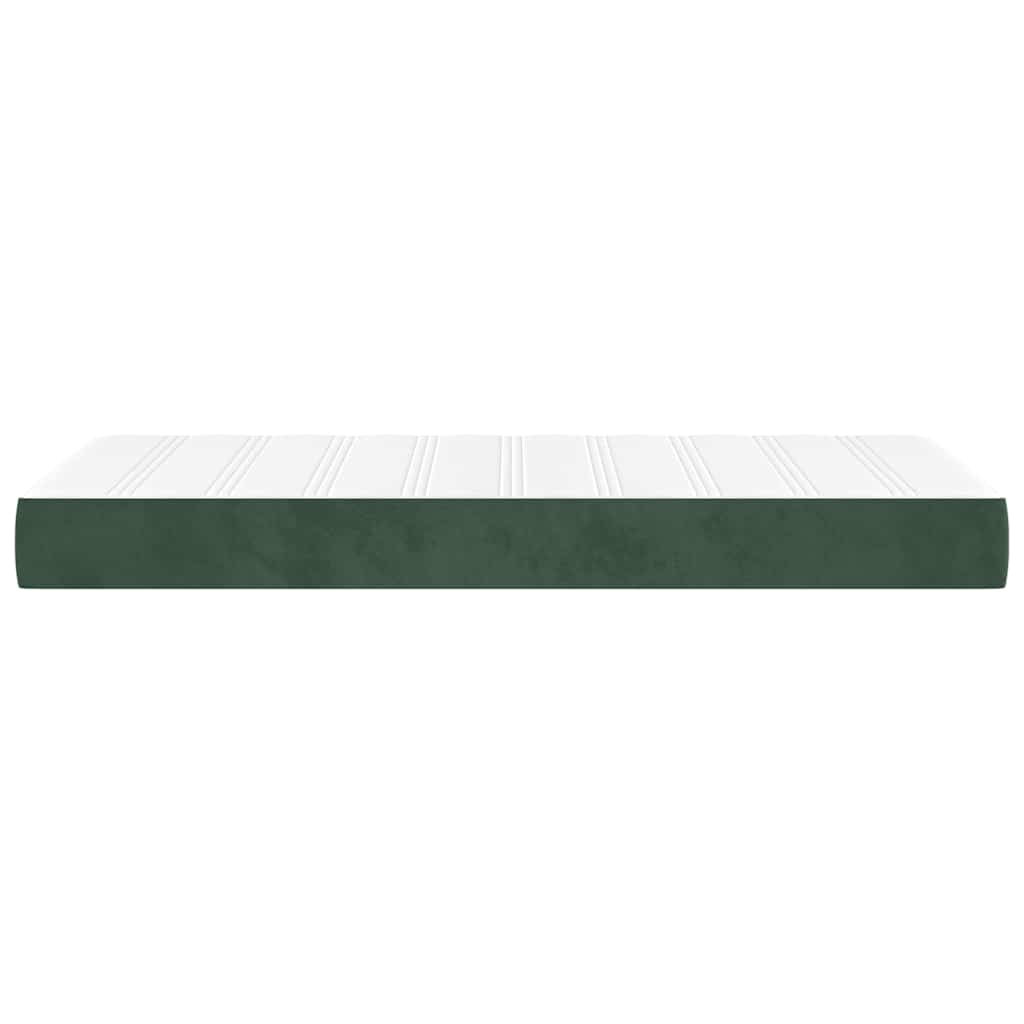 vidaXL Saltea cu arcuri buzunar copii, verde închis 80x160 cm catifea vidaXL Saltea cu arcuri buzunar copii, verde închis 80x160 cm catifea