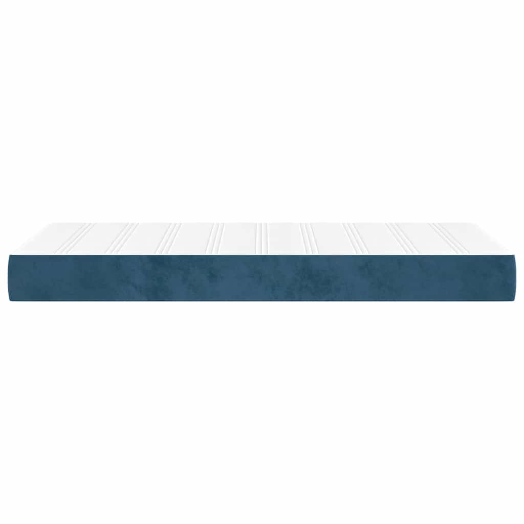 vidaXL Saltea de pat cu arcuri, albastru închis, 80x210x20 cm, catifea vidaXL Saltea de pat cu arcuri, albastru închis, 80x210x20 cm, catifea