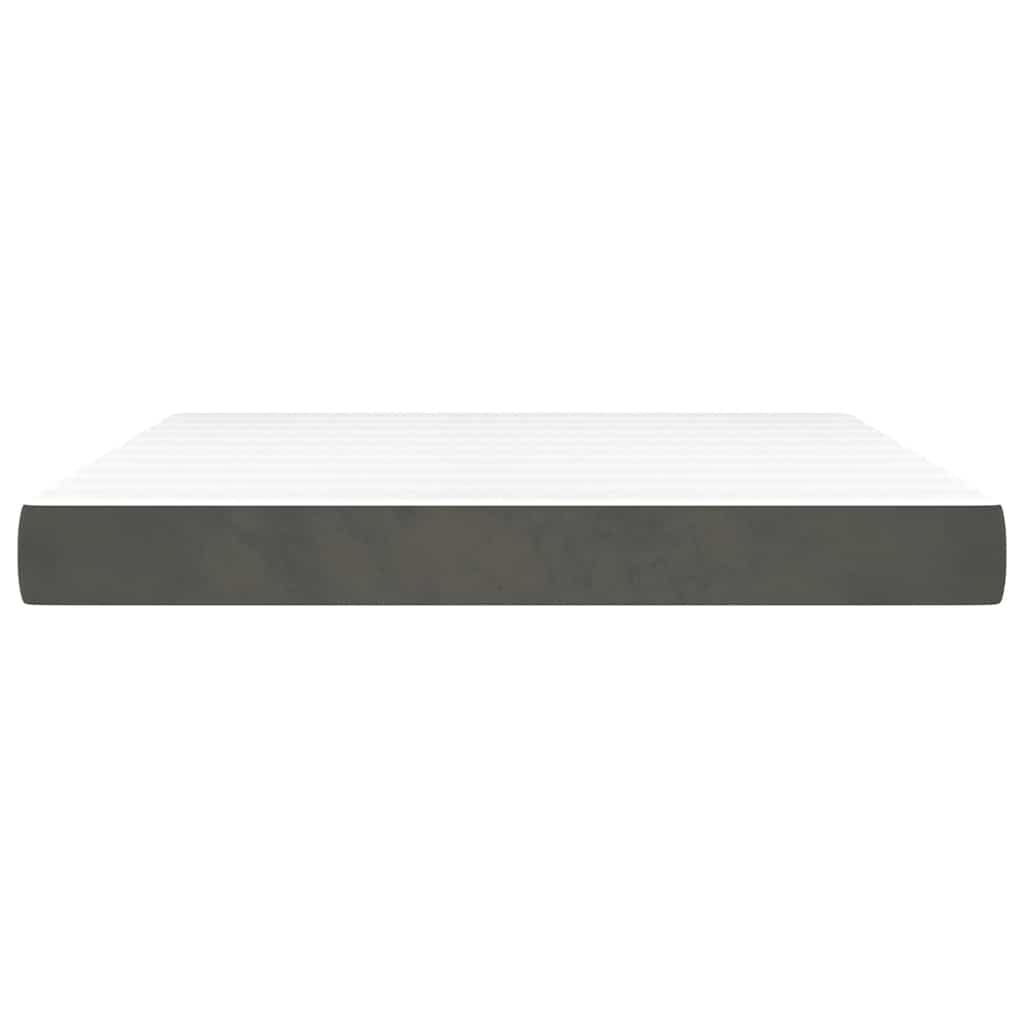 vidaXL Saltea de pat cu arcuri, gri închis, 160x210x20 cm, catifea vidaXL Saltea de pat cu arcuri, gri închis, 160x210x20 cm, catifea