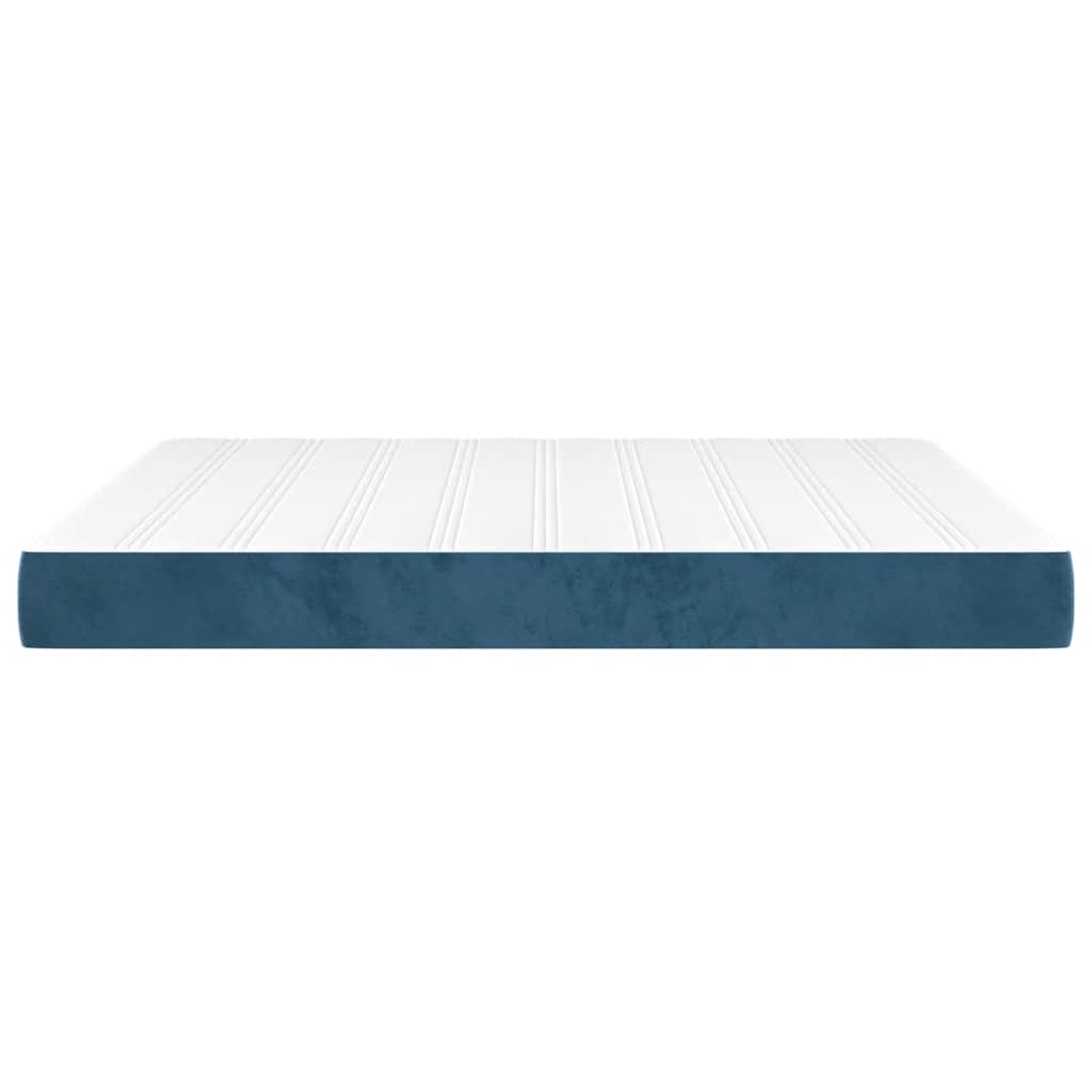 vidaXL Saltea pat cu arcuri, albastru închis, 160x210x20 cm, catifea vidaXL Saltea pat cu arcuri, albastru închis, 160x210x20 cm, catifea