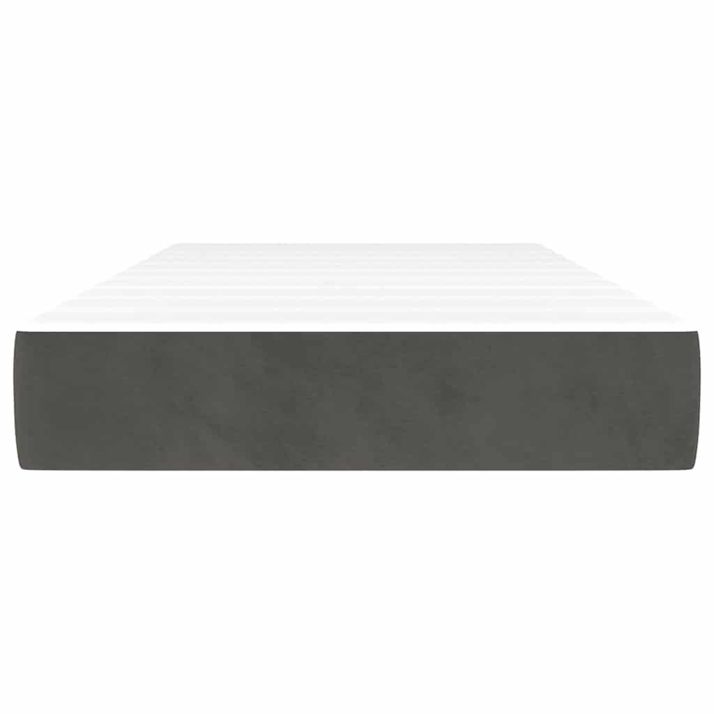 vidaXL Saltea de pat cu arcuri, gri închis, 80x220x20 cm, catifea vidaXL Saltea de pat cu arcuri, gri închis, 80x220x20 cm, catifea