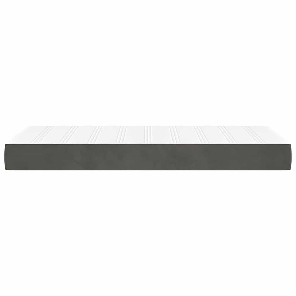 vidaXL Saltea de pat cu arcuri, gri închis, 80x220x20 cm, catifea vidaXL Saltea de pat cu arcuri, gri închis, 80x220x20 cm, catifea