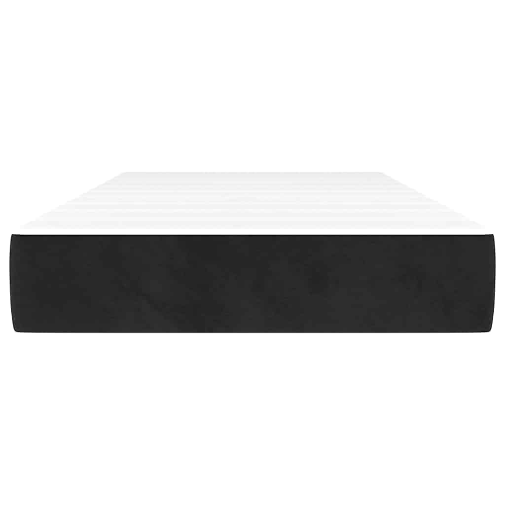 vidaXL Saltea de pat cu arcuri, negru, 80x220x20 cm, catifea
