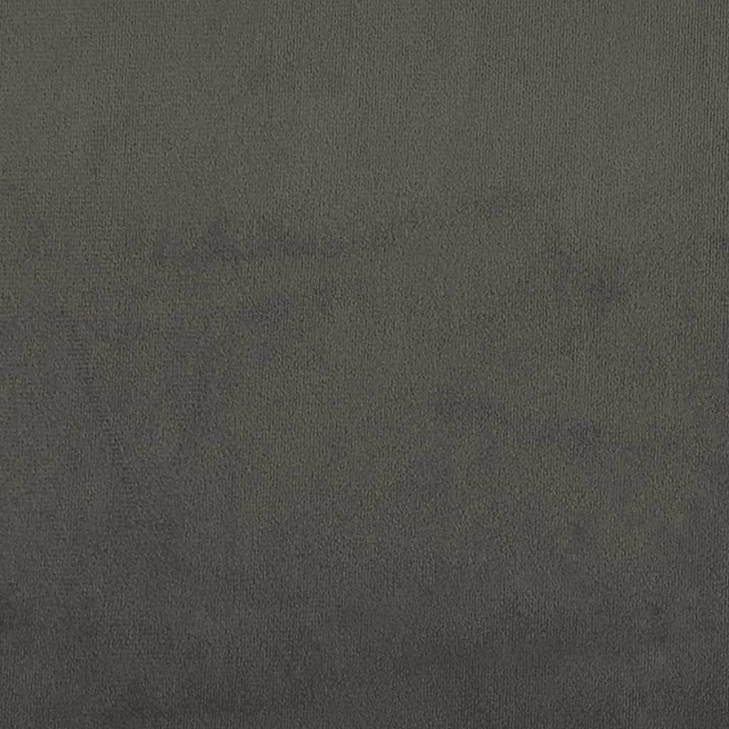 vidaXL Saltea de pat cu arcuri, gri închis, 90x220x20 cm, catifea