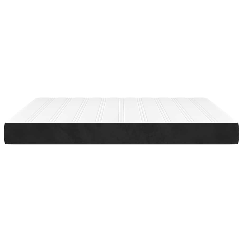 vidaXL Saltea de pat cu arcuri, negru, 160x220x20 cm, catifea