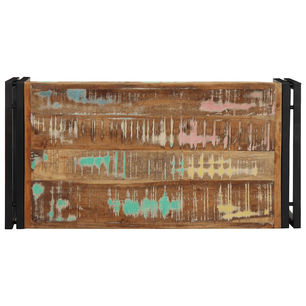 vidaXL Masuta de cafea multicolora 80x40x35 cm lemn masiv recuperat